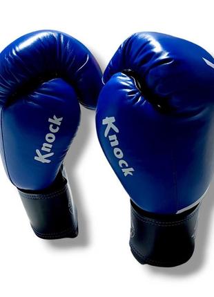 Боксерские перчатки lev sport 6 oz комбинированные сине-черные1 фото