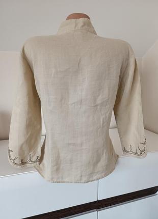 Allison taylor вышитая рубашка жакет пиджак вышиванка льняная5 фото
