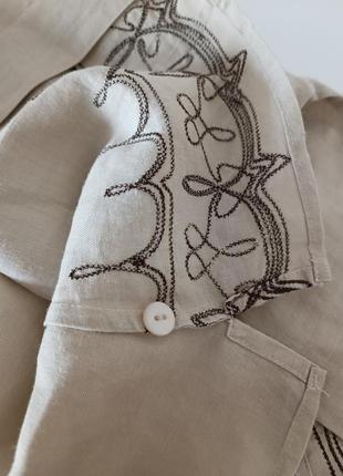 Allison taylor вышитая рубашка жакет пиджак вышиванка льняная7 фото
