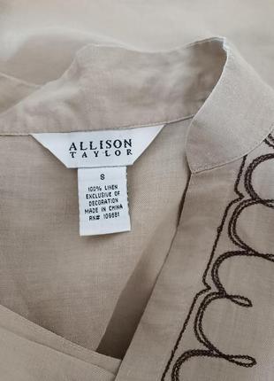 Allison taylor вышитая рубашка жакет пиджак вышиванка льняная6 фото