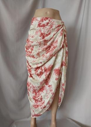 Нова сатинова спідниця в стилі tie dye2 фото