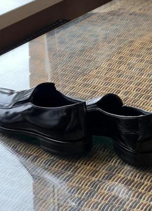 Кожаные туфли hugo boss оригинальные черные4 фото