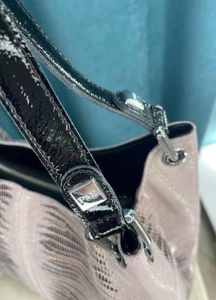 Жіноча шкіряна сумка на плече з натуральної шкіри polina&eiterou + шопер із тканини у подарунок8 фото