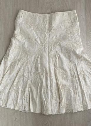 Белая юбка миди6 фото