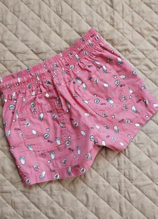 Легкие хлопковые розовые шорты шортики lupilu для девочки 110-1166 фото