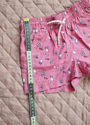 Легкие хлопковые розовые шорты шортики lupilu для девочки 110-1168 фото