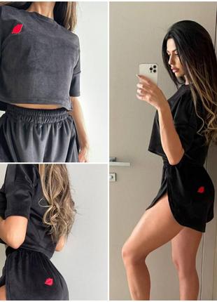 Велюровая пижама !2 фото