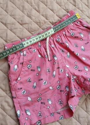Легкие хлопковые розовые шорты шортики lupilu для девочки 110-1169 фото
