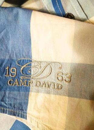 Качественная хлопковая рубашка в клетку популярного немецкого бренда camp david5 фото