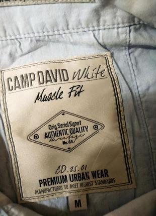 Качественная хлопковая рубашка в клетку популярного немецкого бренда camp david6 фото