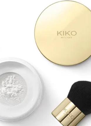 Стойкая фиксирующая пудра setting face powder kiko milano3 фото