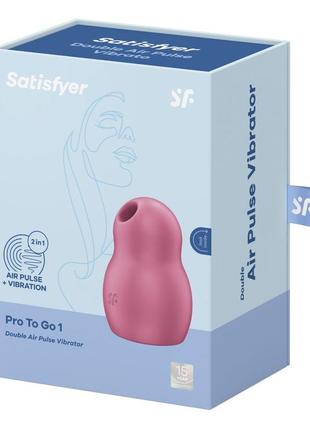 Вакуумный стимулятор с вибрацией satisfyer pro to go 1