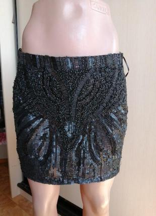 Юбка зара паетки