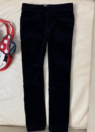 Вельветовые брюки, леггинсы,лосины,, на девочку 4-5 лет рост 110 черные, есть утяжка6 фото