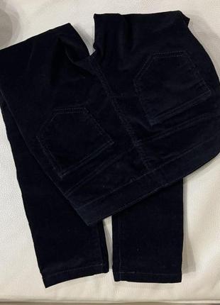 Вельветовые брюки, леггинсы,лосины,, на девочку 4-5 лет рост 110 черные, есть утяжка3 фото