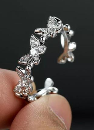 Кольцо бабочки кристаллы кольца в бабочках7 фото
