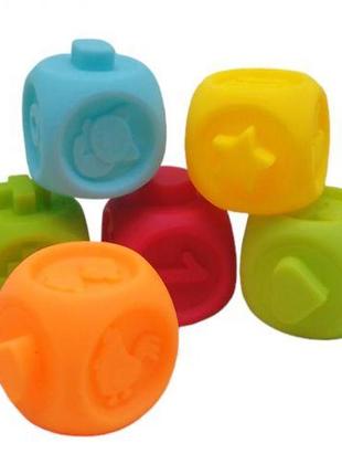 Набір іграшок для ванни "тактильні кубики" (6 шт) від lamatoys