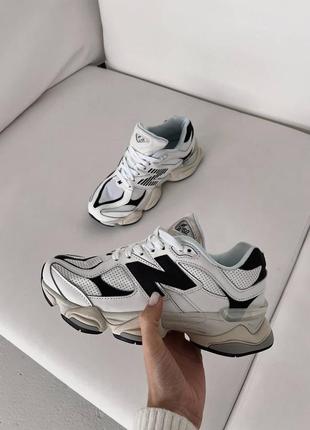 New balance 9060 white black, кросівки, кроссовки
