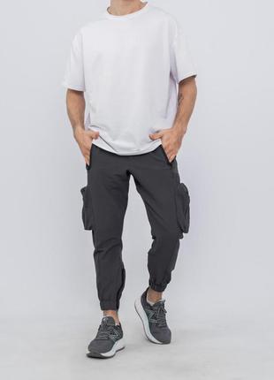 Чоловічі повсякденні штани сірі брюки карго демісезонні1 фото