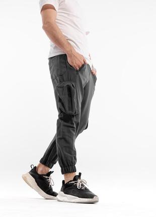 Мужские повседневные брюки серые брюки карго демисезонные2 фото