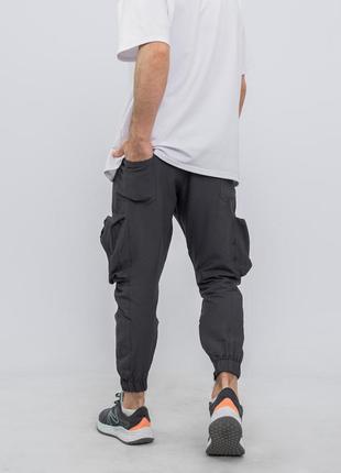 Чоловічі повсякденні штани сірі брюки карго демісезонні4 фото