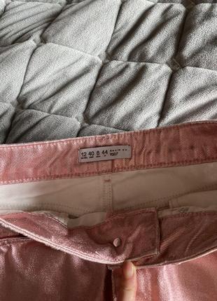 Розовая юбка с напылением металлик4 фото