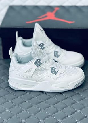 Кроссовки nike air retro jordan 4 white кроссовки найк джордан 4
