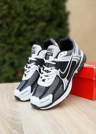 Чоловічі кросівки nike zoom vomero white black grey найк білого з чорним та сірим кольорів