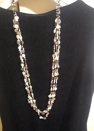 Красиве, вінтажне довге намисто з перламутру. англія.