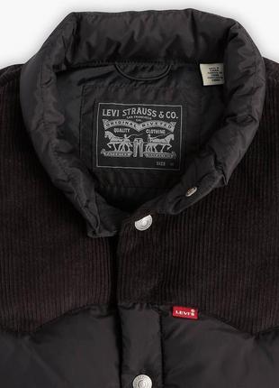 Levi’s® western super puffer vest чоловічий чорний жилет, жилетка, безрукавка оригінал5 фото