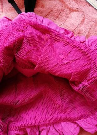 Юбка мини фуксия 5