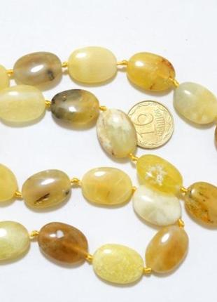 Намисто з натурального каменю опал овал 12*16мм