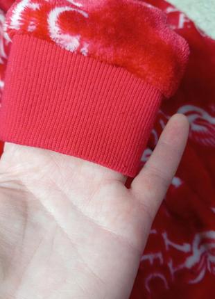 Кигуруми красный на 7-8 лет, теплый комбинезон, человечек для сна, теплая пижама7 фото