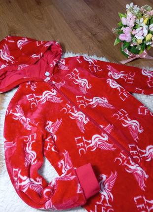 Кигуруми красный на 7-8 лет, теплый комбинезон, человечек для сна, теплая пижама3 фото