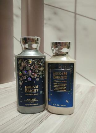 Набір гель для душу та лосьйон для тіла dream bright від bath and body works оригінал