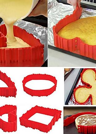 Гнучка форма для формування бісквіту силіконова форма роз'ємна