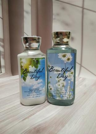 Набор гель для душа и лосьон для тела beautiful day от bath and body works оригинал1 фото