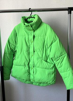 Ярко зеленая куртка демисезон1 фото
