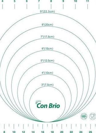 Силиконовый коврик con brio 675-cb  (30х40 см) зеленый