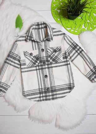 Теплая рубашка-куртка на 5/6 лет