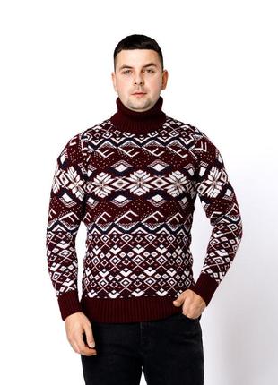 Мужской свитер xxl бордовый gerekli цб-00233269