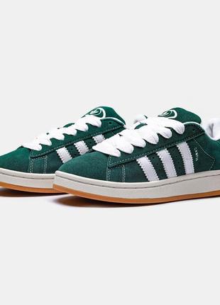 Кроссовки замшевые зеленые adidas campus 00s gree