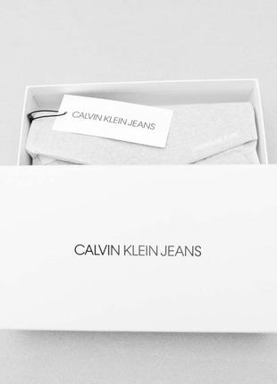 Женский черный кожаный кошелек calvin klein logo fold6 фото