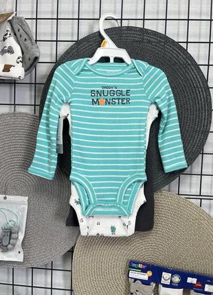 Комплект на новорожденного мальчика carter's nb 56 см. боди штаны