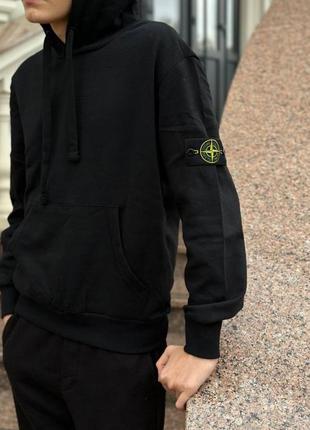 Худи stone island черный