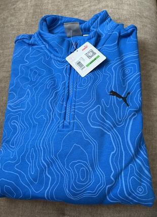 Мужская утепленная спортивная кофта puma navigate half-zip aop fl4 фото