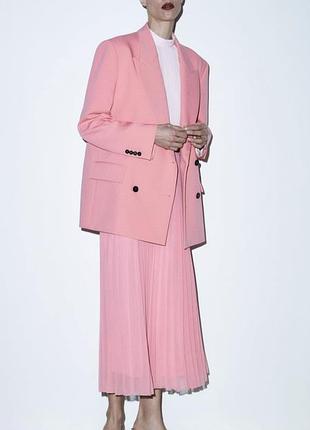 Двубортный жакет, пиджак zara