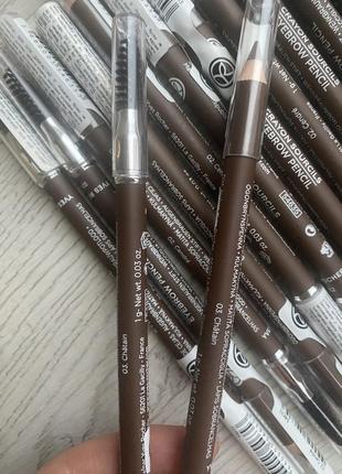 Шатен коричневий дерев’яний олівець для брів ів роше3 фото
