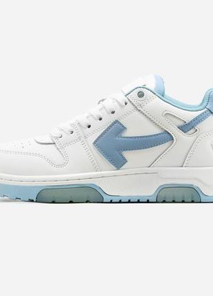 Женские кроссовки off-white out of office white blue 36-37-38-39-40