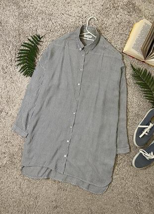 Оверсайз сорочка в смужку №66/42